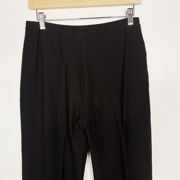 Eileen Fisher Small S Black Stretch Pull On Pants Trousers Straight Leg Viscose - Picture 6 of 10